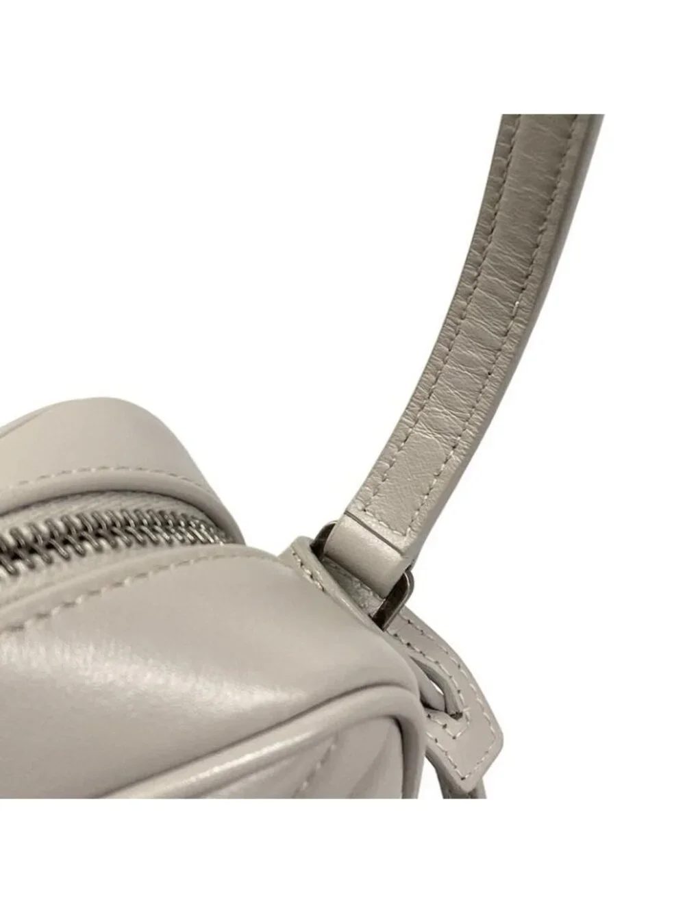 Saint Laurent Paris Shoulder Bag le Light Gray Leather - Picture 10 of 15